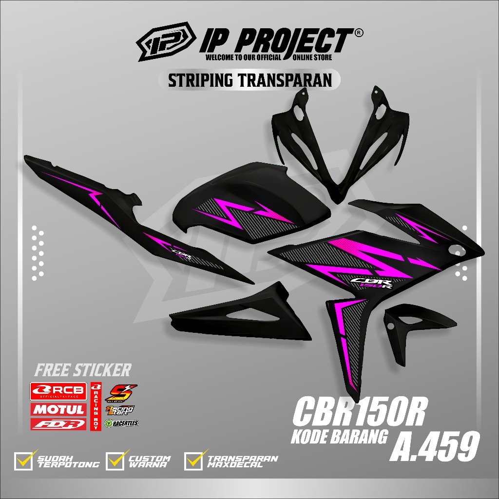 STRIPING MOTOR HONDA CBR 150R  STRIPING CBR K45G/K45N SUDAH CUTTING KODE A.459