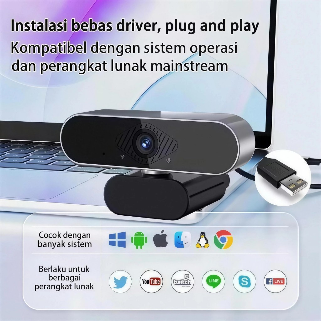 Webcam Desktop PC Laptop Full HD 1080p with Microphone Kamera USB External Computer Laptop