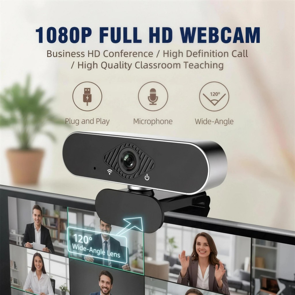 Webcam USB Camera Vlogging 1080p Full HD Original Webcam Computer Laptop Kamera USB External