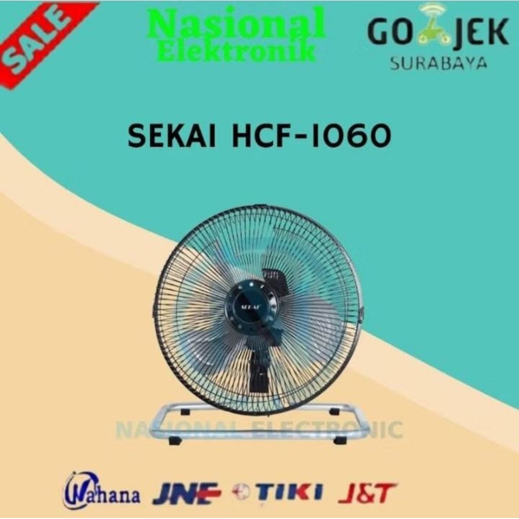 KIPAS ANGIN SEKAI HFN-1060/KIPAS ANGIN SEKAI DUDUK HFN 1060 /KIPAS ANGIN 10INCH/KIPAS ANGIN LOW WATT