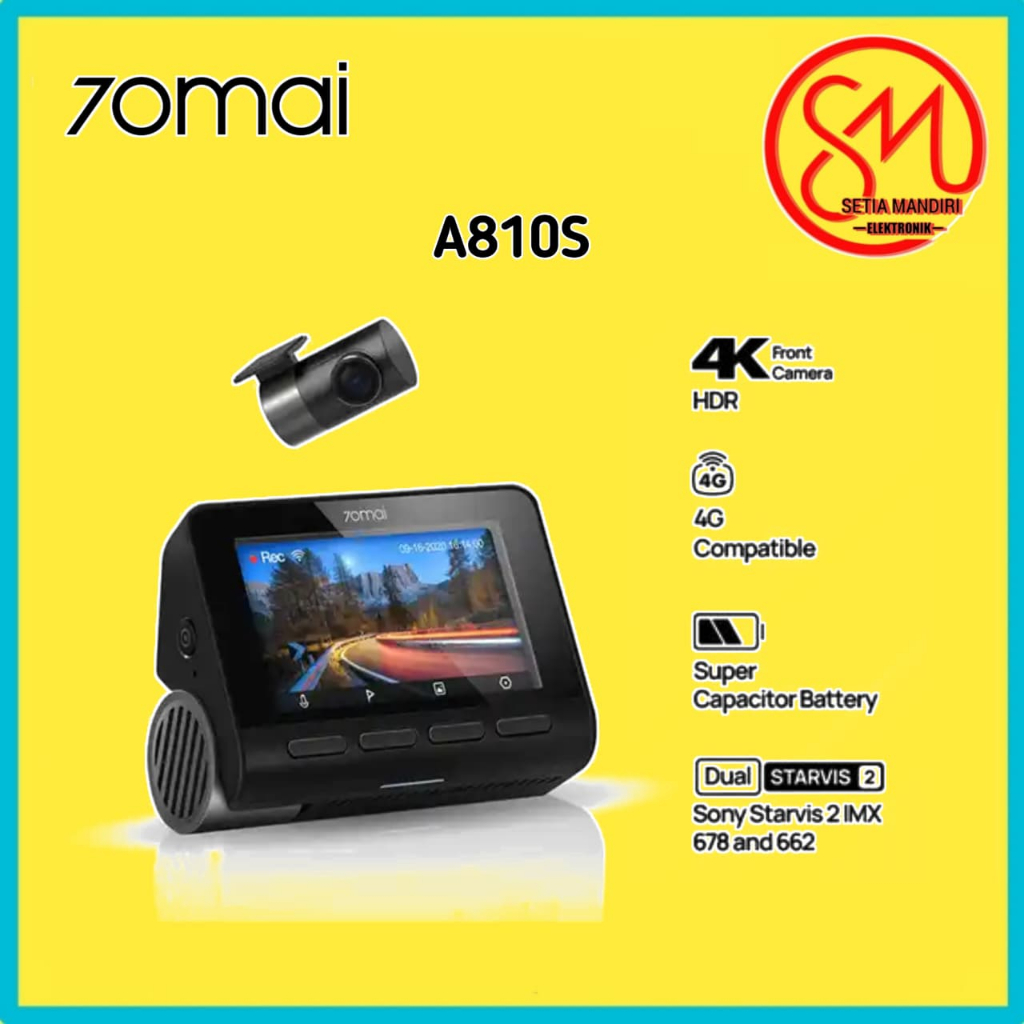 70mai A810 Dash Cam - Kamera Dashboard 4K dengan GPS dan ADAS