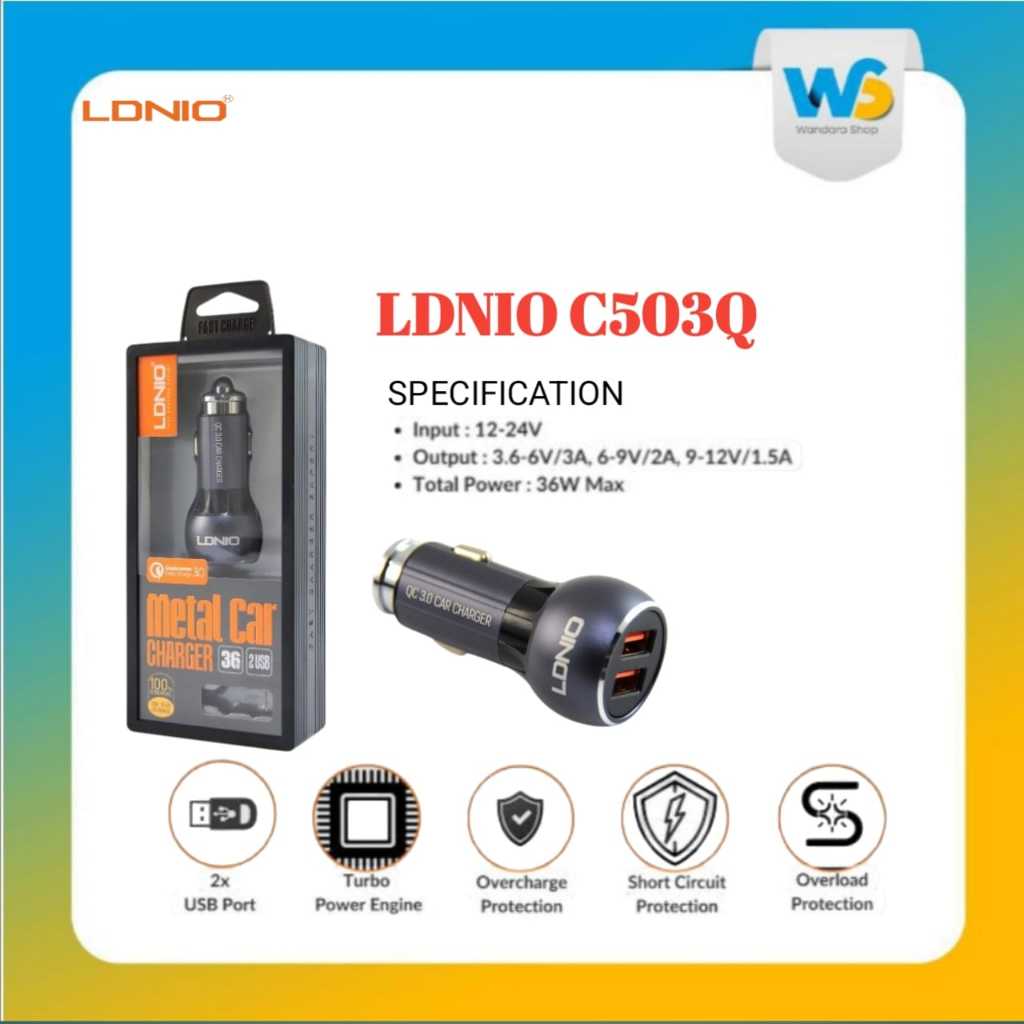 LDNIO Metal Car Charger C503Q