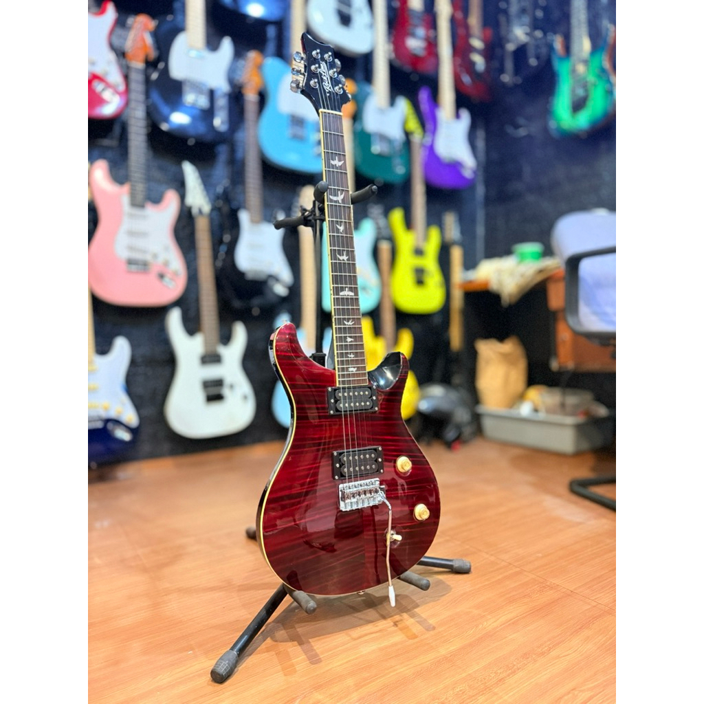 Gitar Elektrik Difergio Red Model Prs Inlay Bird