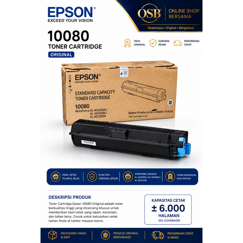 Toner Cartridge Epson 10080 Original For WorkForce AL-M32ODN
