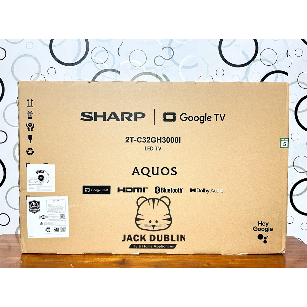 TV LED SHARP AQUOS 32 INCH GOOGLE DIGITAL 2T-C32GH3000i C32GH3000i 32GH3000i YOUTUBE NETFLIX ANDROID
