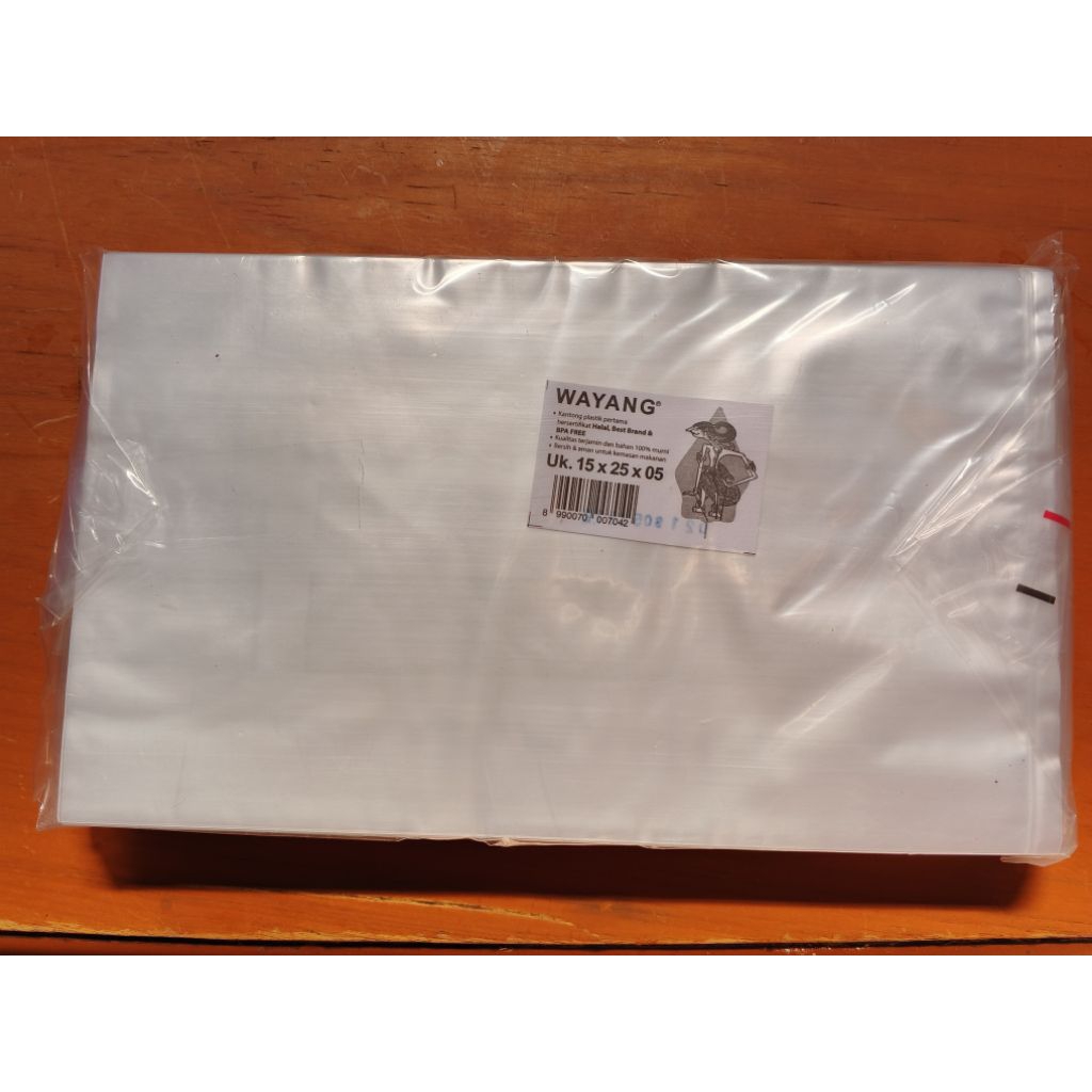 Plastik PP Wayang Ukuran 15x25 tebal 0,5 (15x25x05)