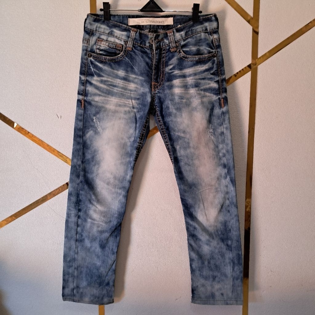 Celana Jeans TBJ THE BEST JEANS Bahan Jeans denim tebal cakep ( Size 28 29 30 )