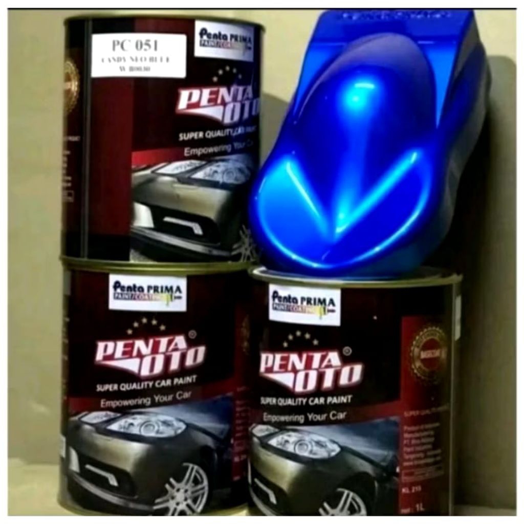 Cat Penta Super Gloss Candy Biru - Warna Candy Biru, Finishing Glossy, 200ml