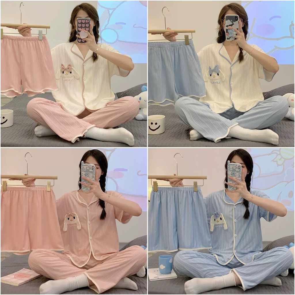 PIYAMA DASTER RUMAH BAJU TIDUR KOREA STYLE IMPORT AESTHETIC