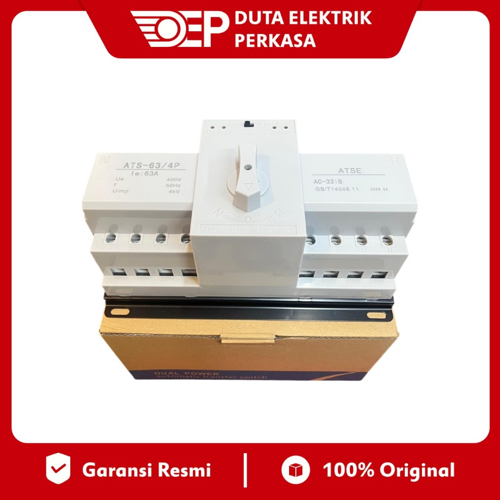 RDIN ATS 63A 4P Automatic Transfer Switch 4 pole Dual Power ATSE Automatic Transfer Switch