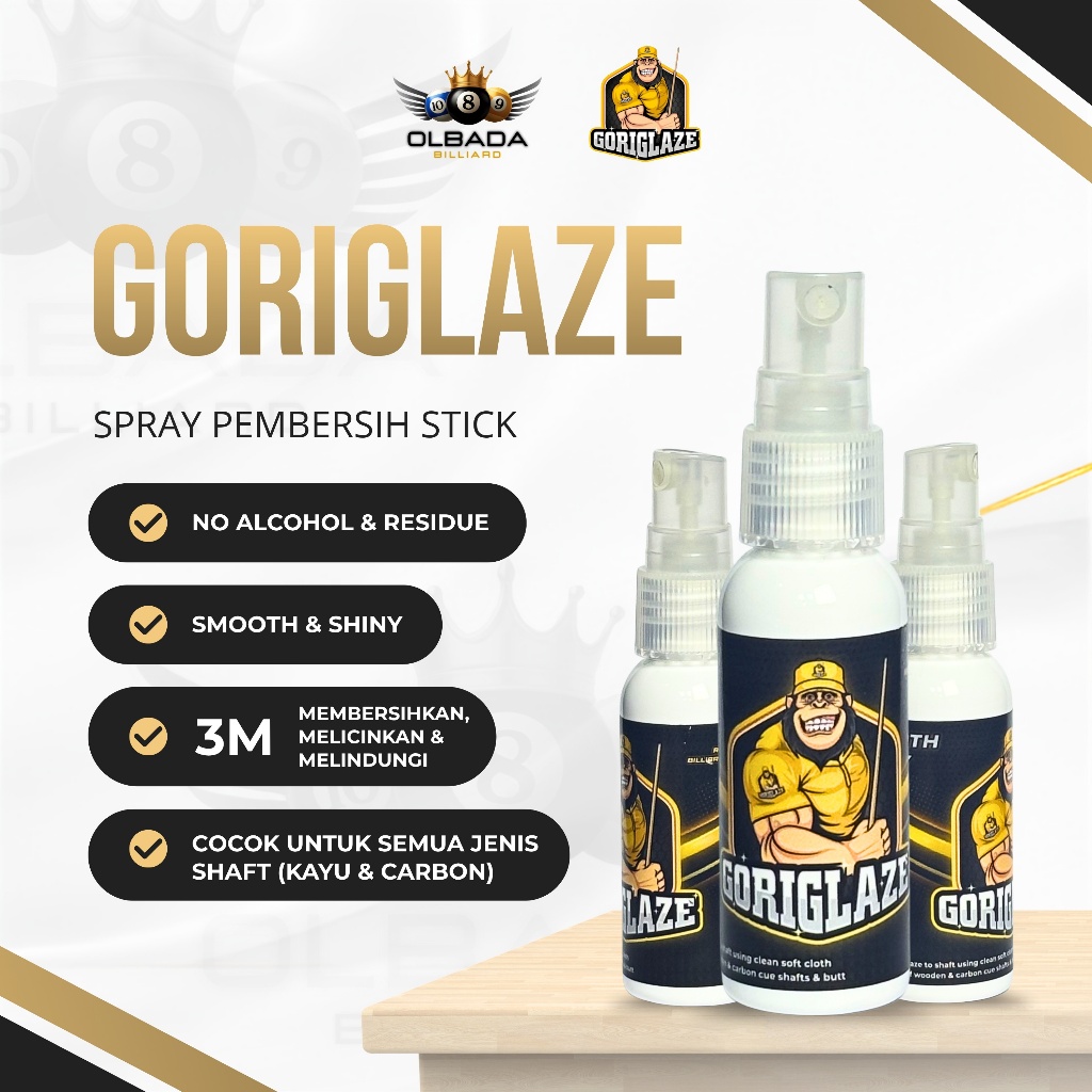 GORIGLAZE Cairan Pembersih Stik Billiard