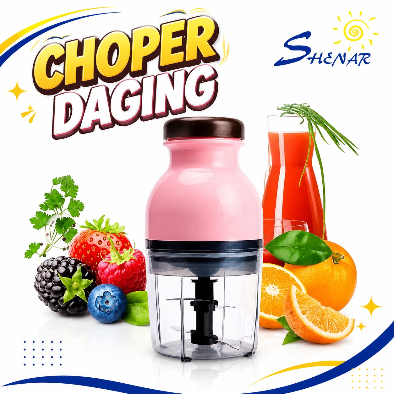 Blender / Coper Blender Penggiling Daging Bahan Stainless Kapasitas 2 Liter