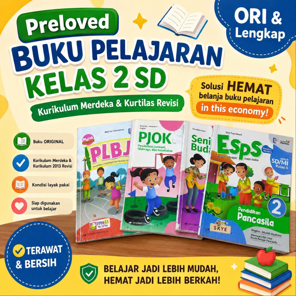 Buku PJOK, PPKN Pendidikan Pancasila, Seni Budaya SBDP Kurikulum Merdeka dan PLBJ Kurikulum 2013 Rev