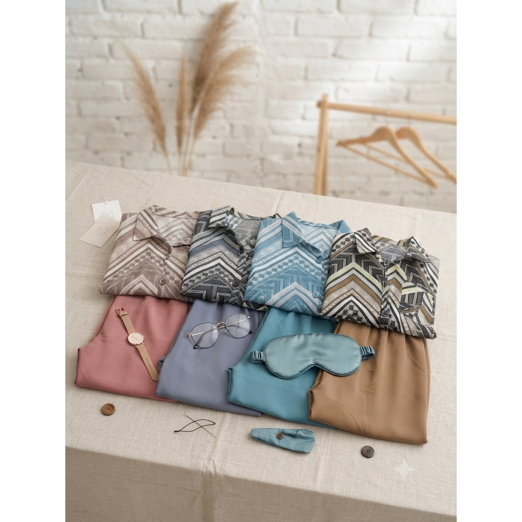 ONESET CRINKLE KEKINIAN JUMBO SETELAN BAJU TUNIK