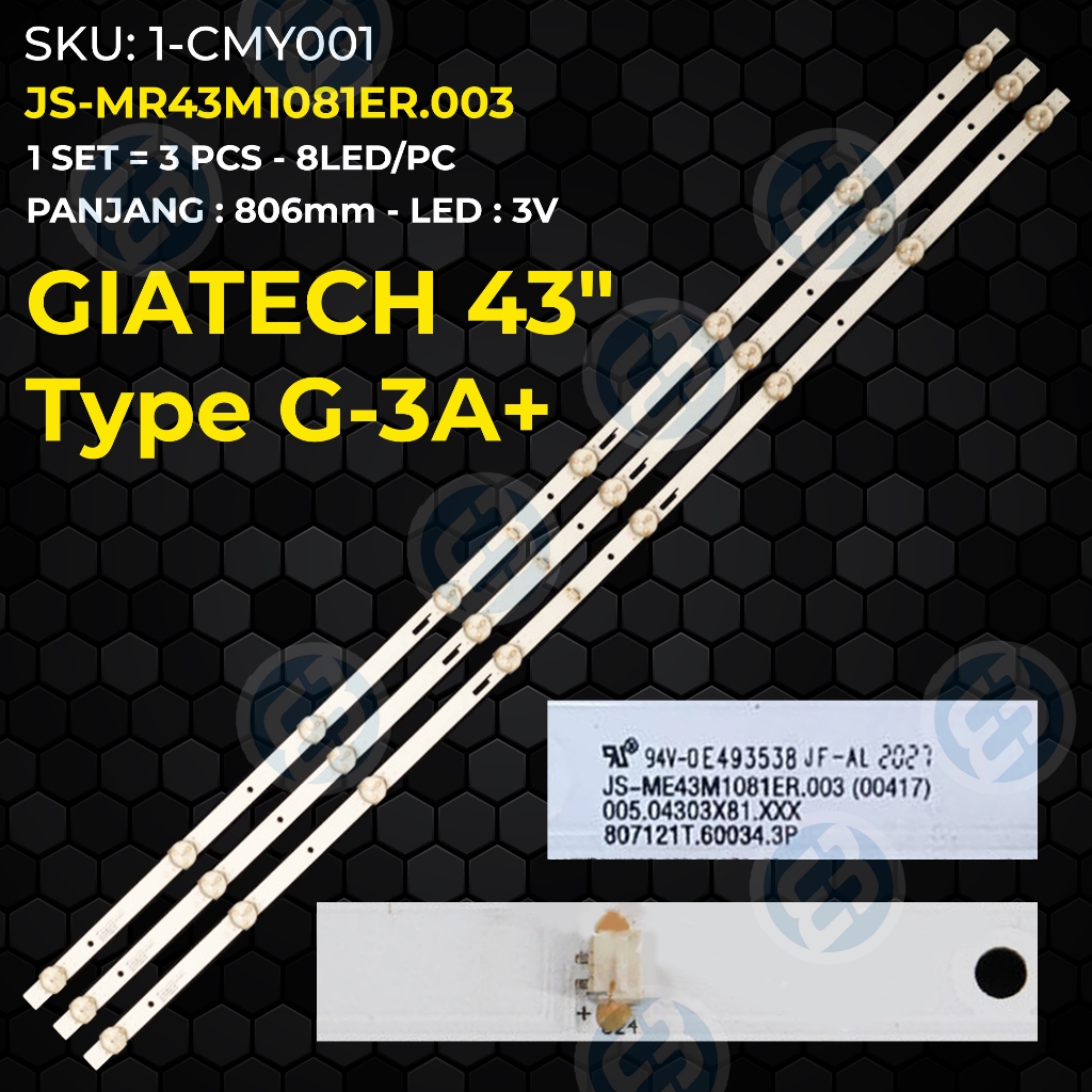 Backlight TV GIATECH 43 Inch 43" Type G-3A+ JS-MR43M1081ER.003