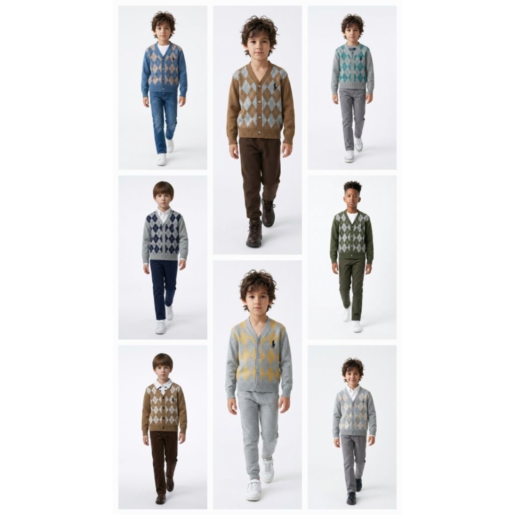 POLO RALPH LAUREN//CARDIGAN//SWETER ANAK BAHAN RAJUT