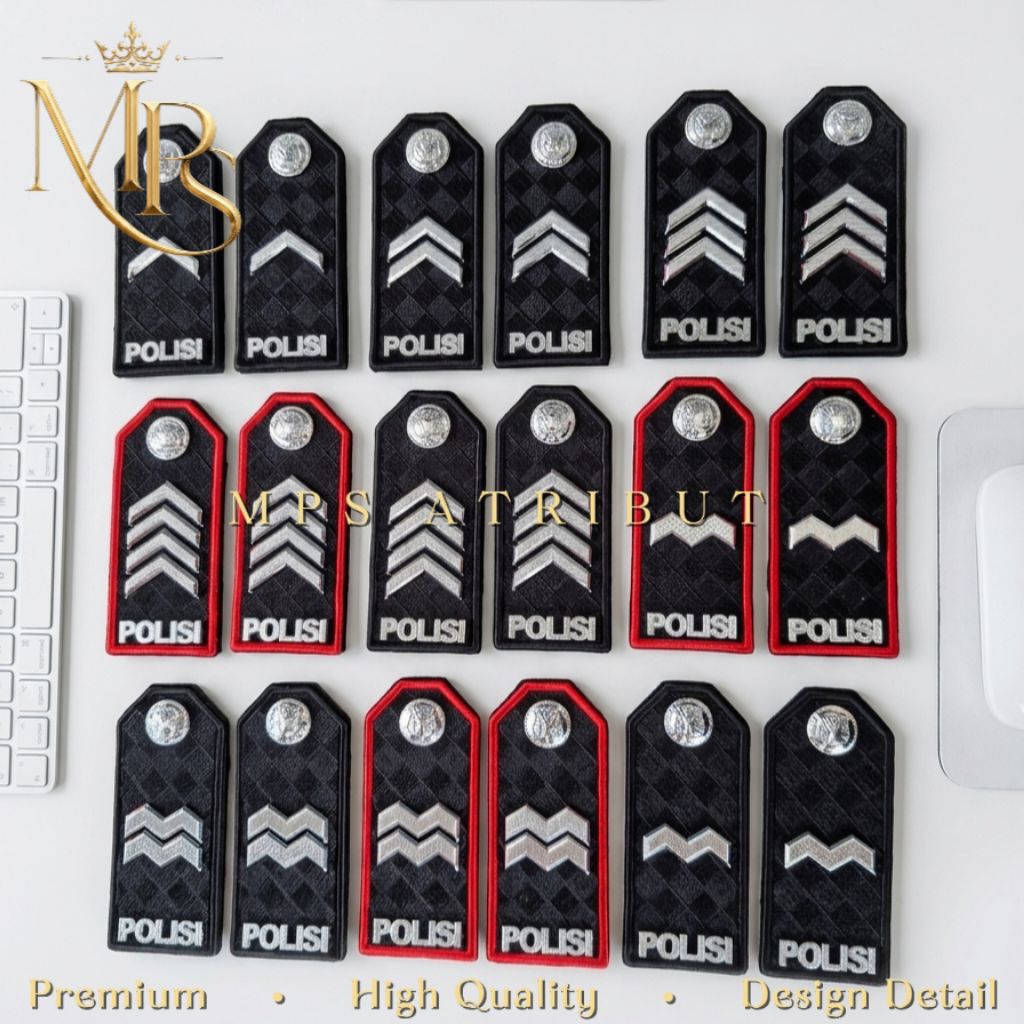 Pangkat Upacara Pdu Bintara Polri Premium Luxury Terlengkap - Pangkat Pdu Bripda Polri - Pangkat Pdu