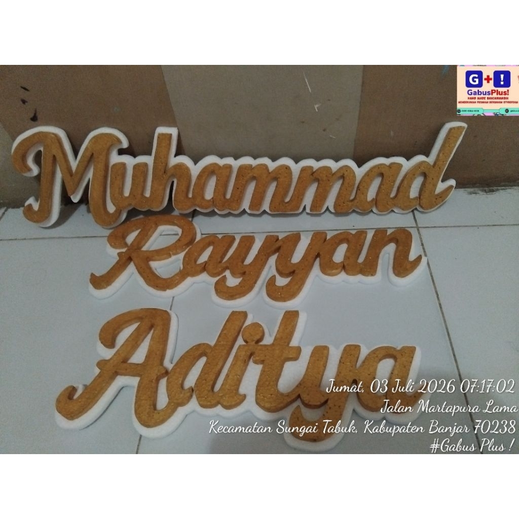 Huruf nama styrofoam atau huruf gabus.harga per 1 huruf