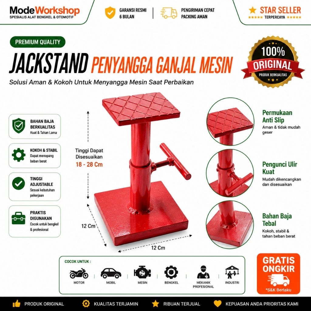 Jack stand penyangga Ganjal Mesin Motor Matic Bebek Sport Dongkrak Depan Motor