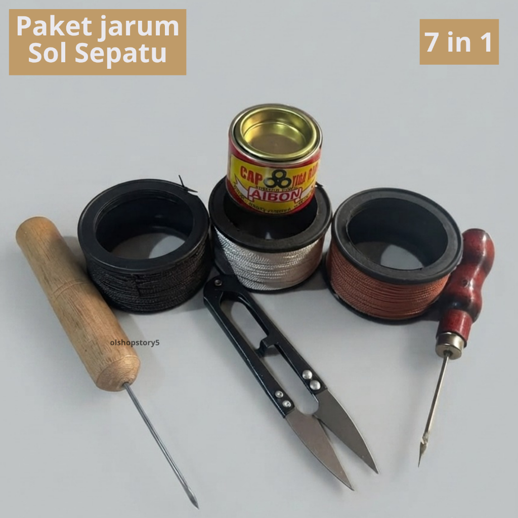 Paket Jarum Sol Peralatan Sol Sepatu Dan Sandal ABCDEFG