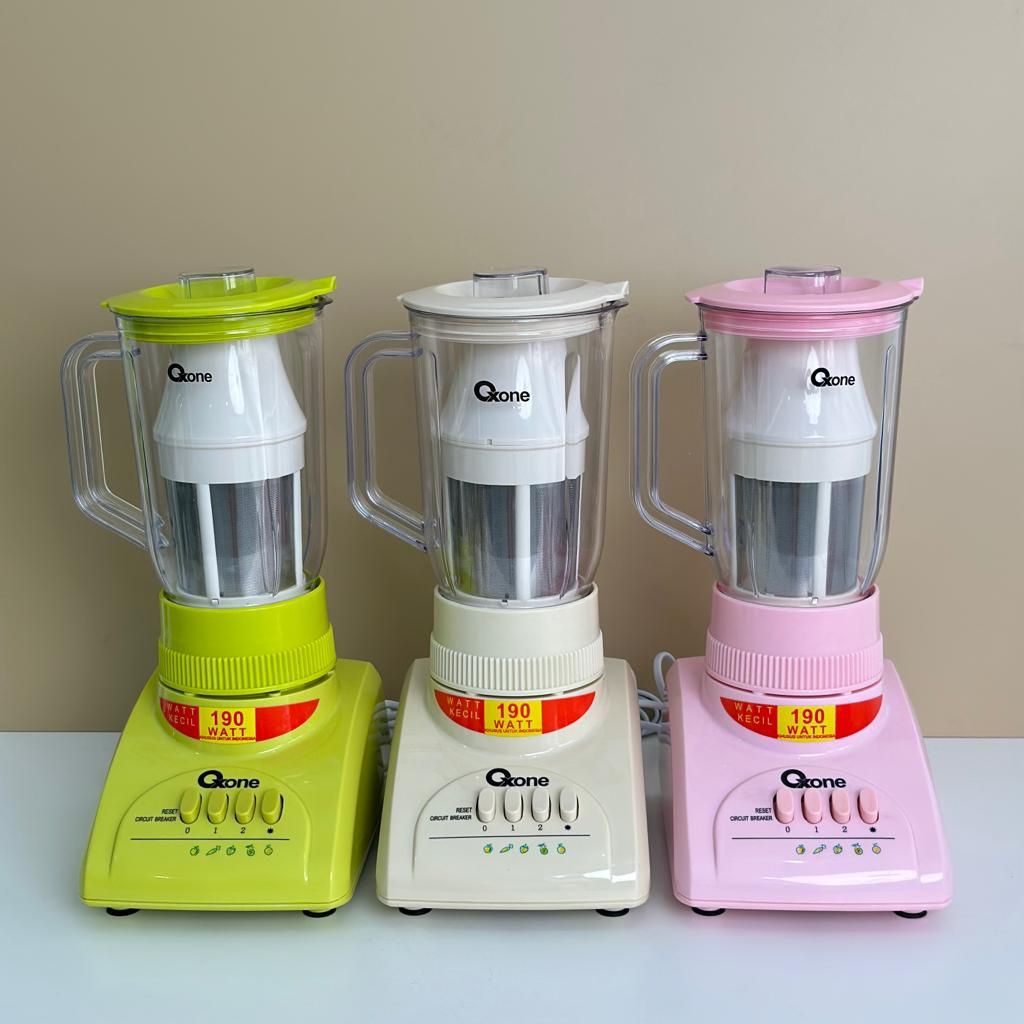 Blender Oxone OX-863 Gelas Kaca 3 in 1 Multifungsi 1 Liter / Blender, Dry Mill & Chopper