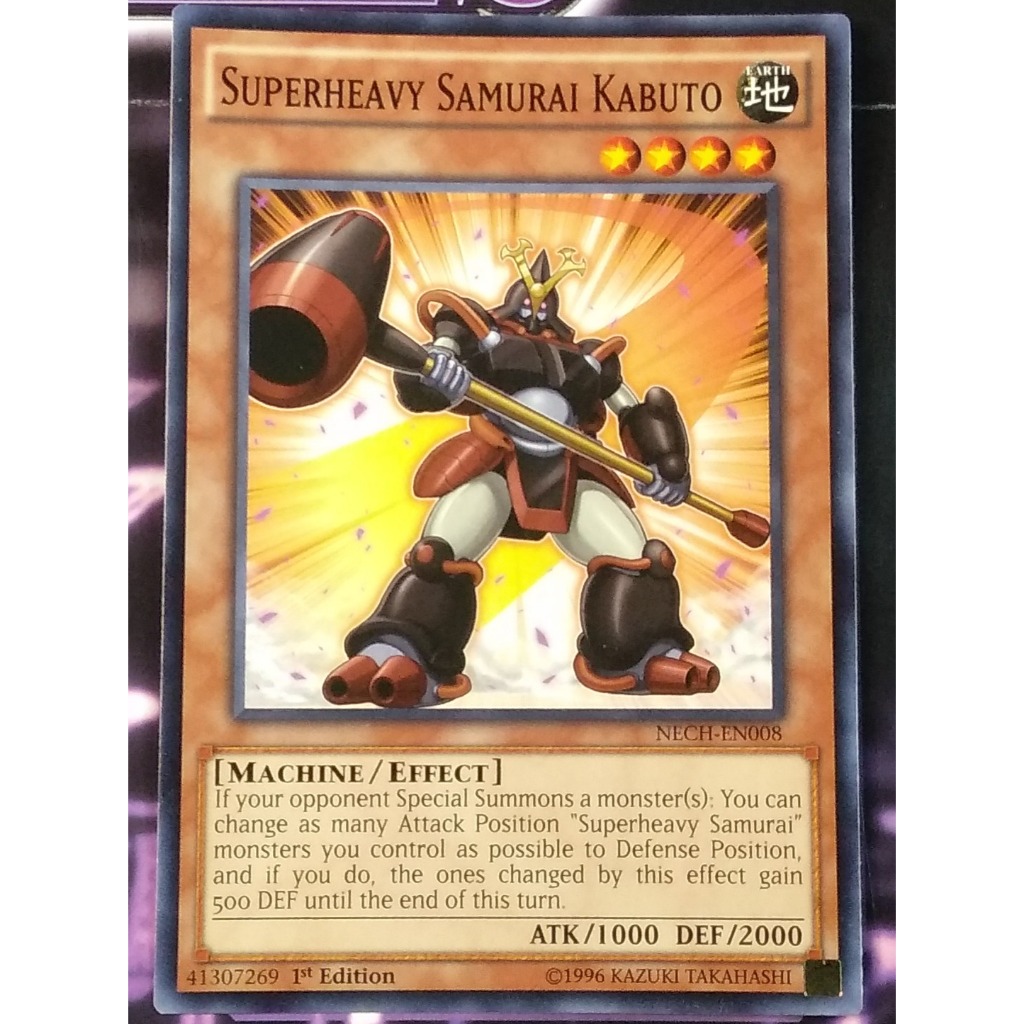 YuGiOh - Superheavy Samurai Kabuto (NECH-EN008) - Common - Monster Card - Trading Card Game ORIGINAL