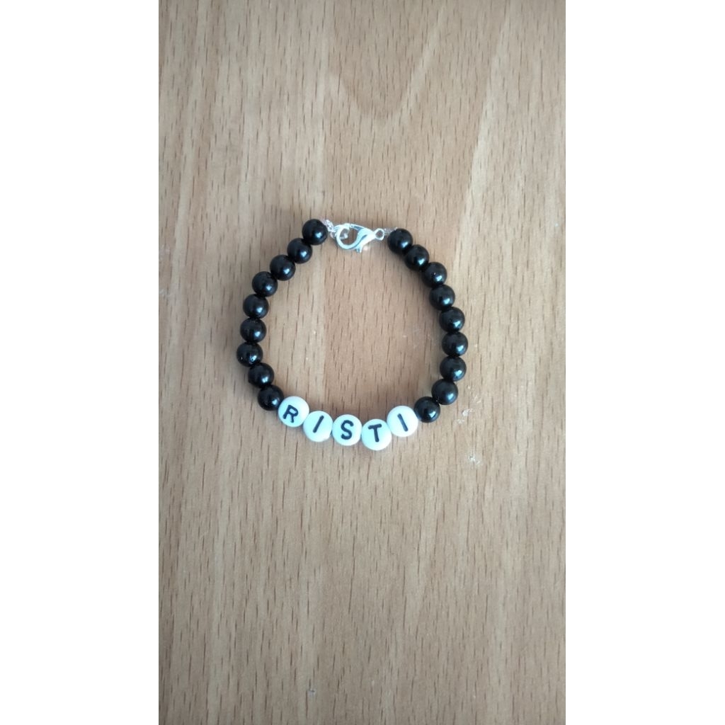 Gelang manik mutiara nama bayi, anak, dewasa