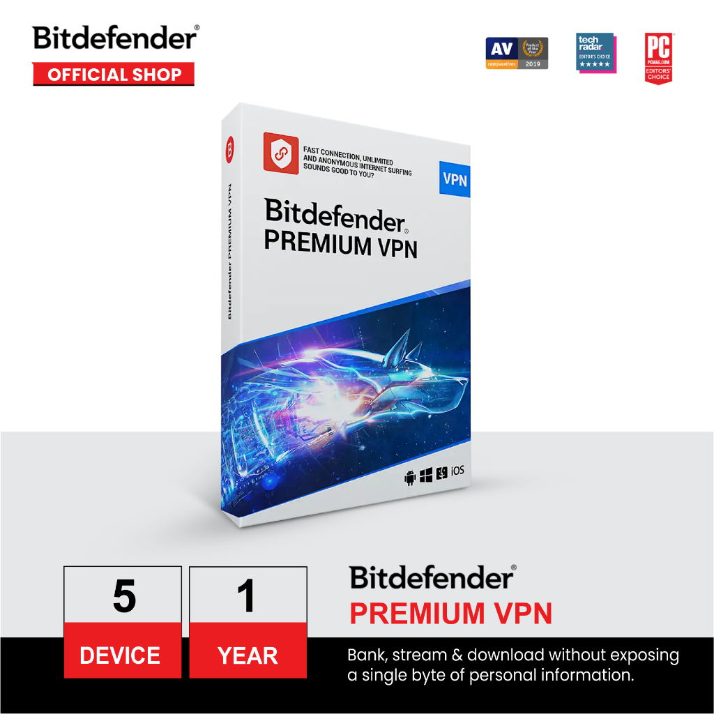 Bitdefender Premium VPN 5 Users 1 Year