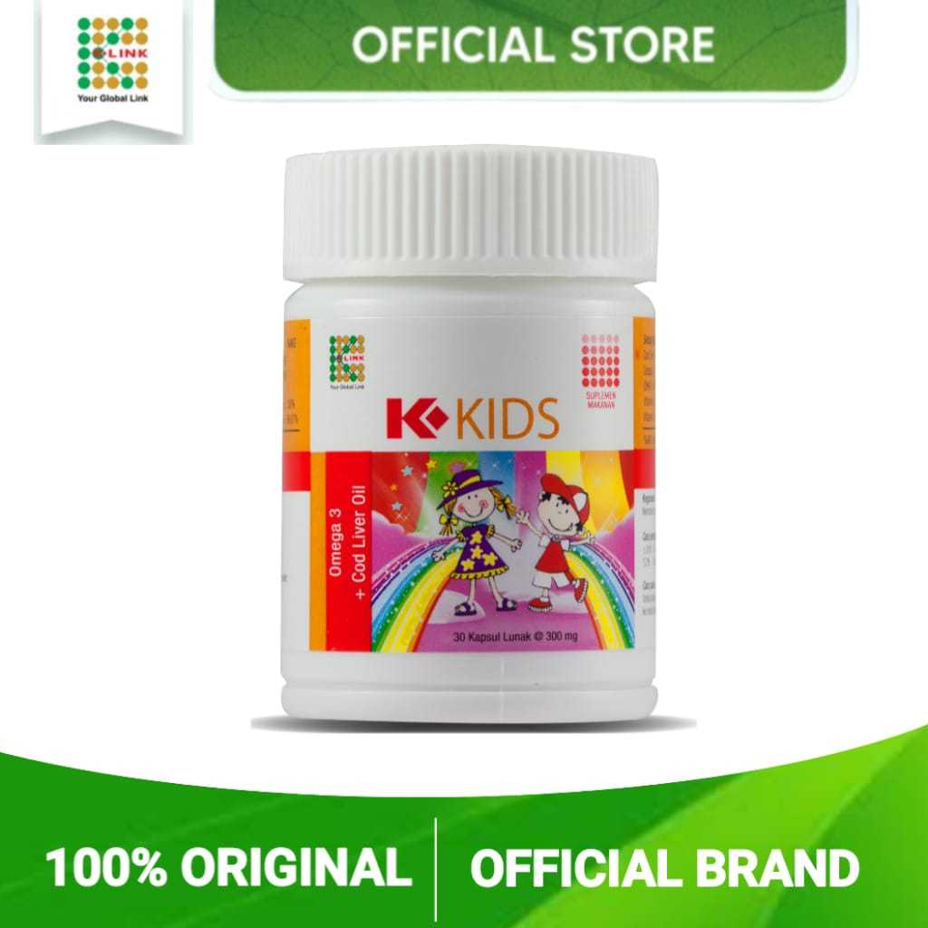 K Kids Omega 3.K Kids K link,K link K kids.K kids 30 kapsul lunak.K kids Minyak Ikan.K kids K link V