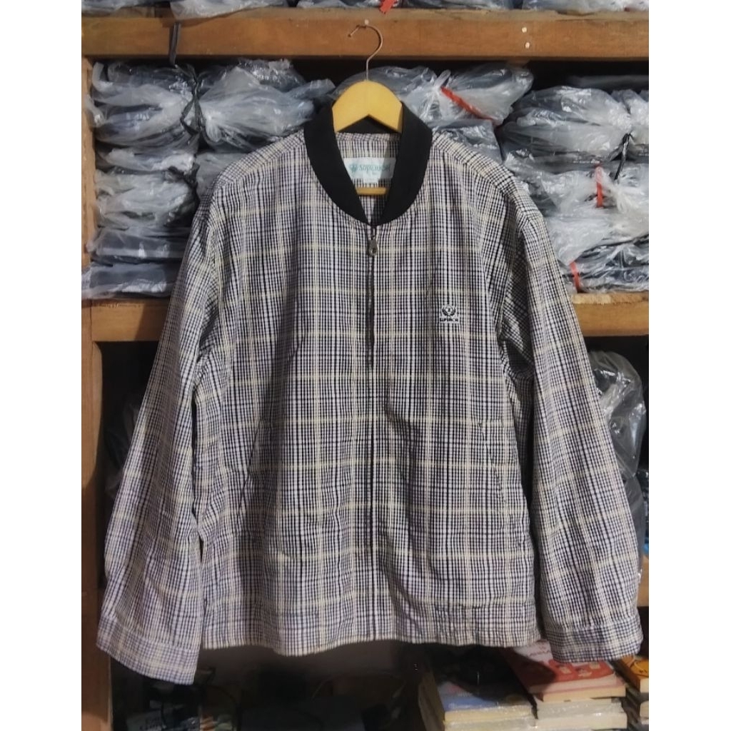 Jaket Harrington Tartan Superior Jaket Kasual Tartan Superior