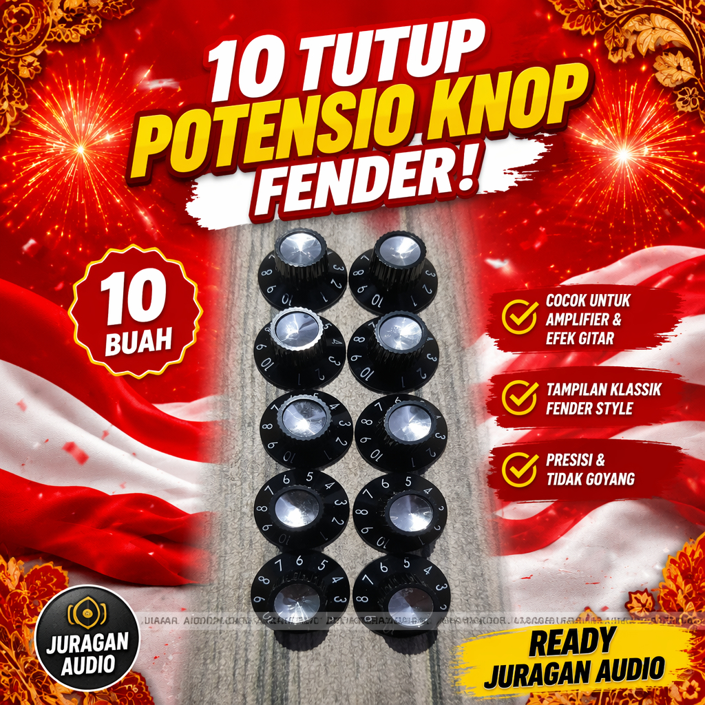 OBRAL Harga per 10 buah knob knop potensio fender original gitar ampli