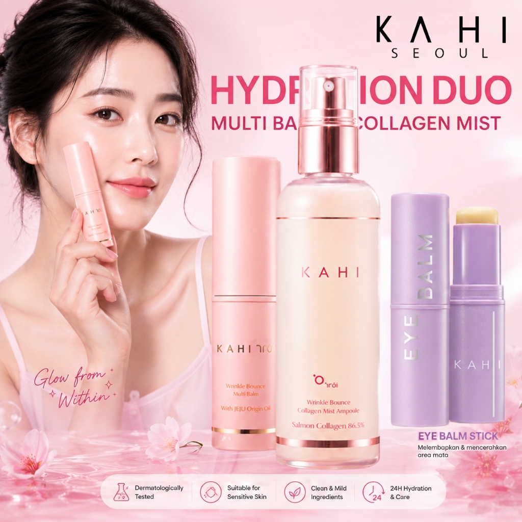 KAHI Wrinkle Bounce Multi Balm 9g / KAHI Wrinkle Bounce Collagen Mist Ampoule 120ml / KAHI Eye Balm 