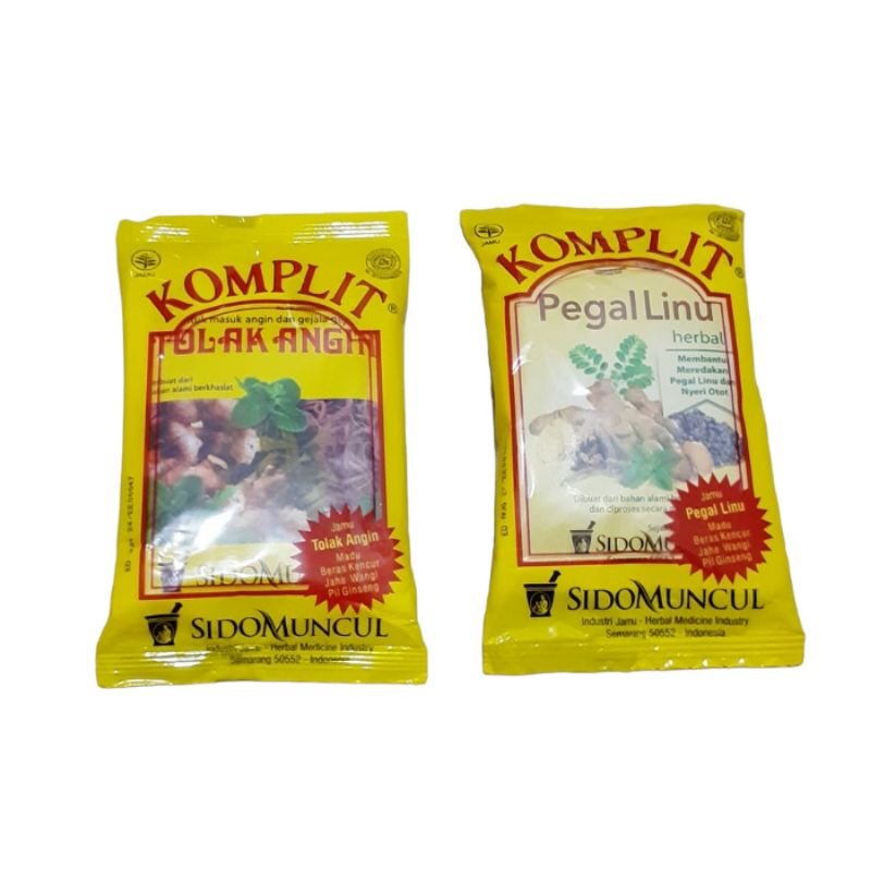Jamu Komplit Tolak Angin /Jamu Komplit Pegal Linu Sido Muncul