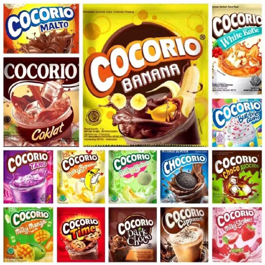 COCORIO Minuman Serbuk Instan (1Pak: 120pcs) - Minuman Serbuk Rasa Buah / Minuman Penyegar / Minuman