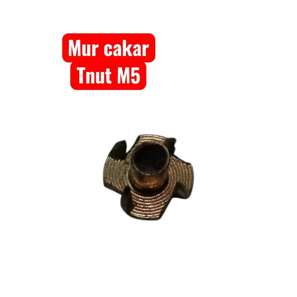 Mur Cakar T-Nut M5 Baut Tanam Furniture Kayu T Nut M5