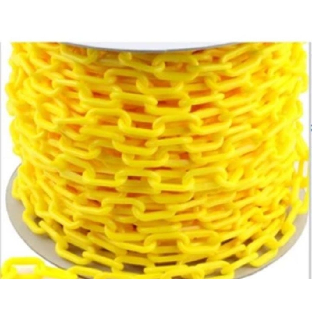 Rantai plastik kuning 6mm