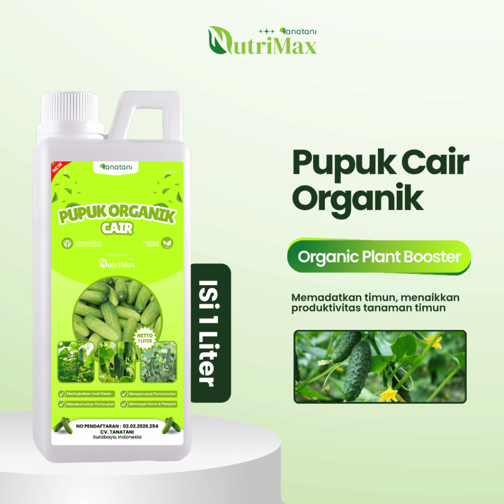 ORGANIC PLANTBOOSTER TIMUN 1 LITER - Pupuk Semi Organik Timun - Penyubur Timun