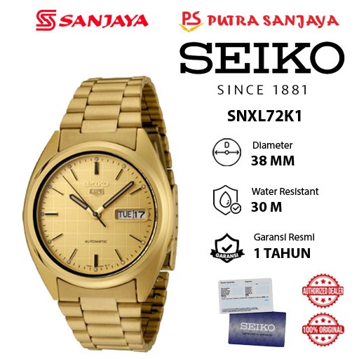 Jam Tangan Unisex Automatic SEIKO SNXL72K1 Original Garansi Resmi 1 tahun Stainless Steel