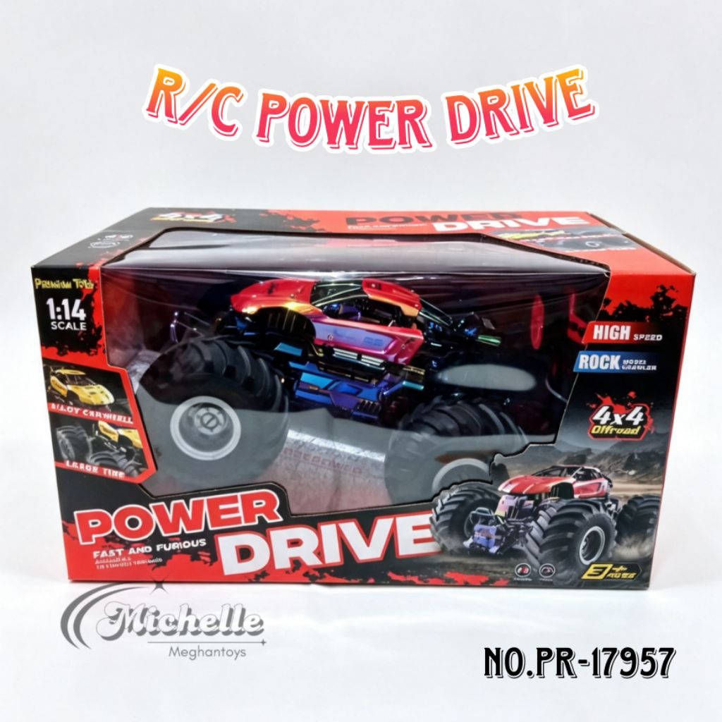 Mainan Mobil Remote Jeep Power Drive 4x4 OFFROAD /Mainan Mobil Remote Control Rock Climbing Alloy 1: