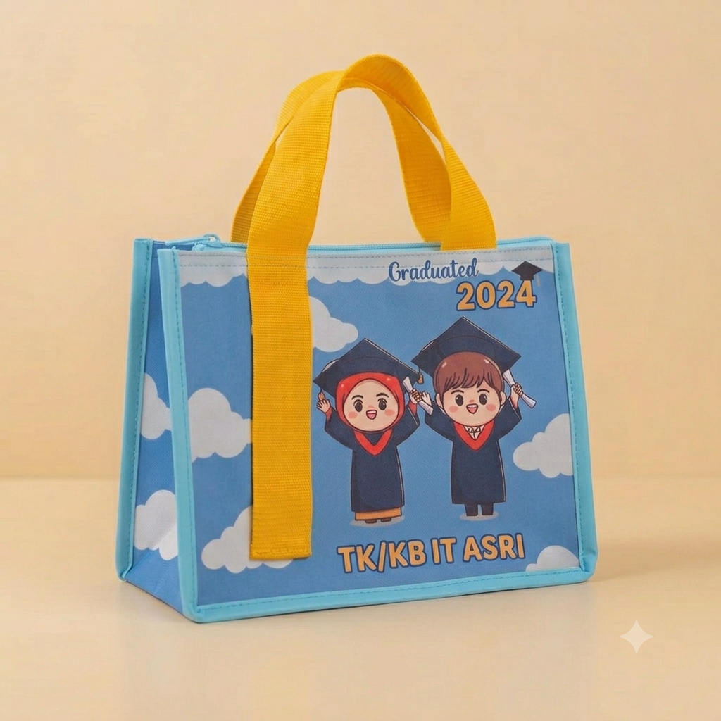TAS CIKA BAG ULTAH CUSTOM NAMA/ TERLARIS/ BAHAN PREMIUM/GOODIEBAG ULTAH ANAK/SOUVENIR ULTAH P27  L13