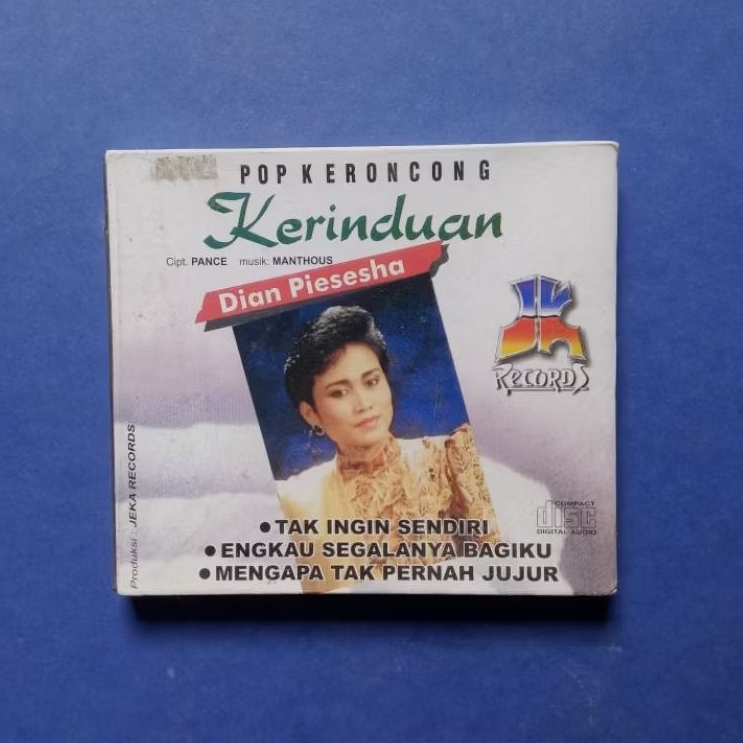 CD Audio Music Pop Keroncong Dian Piesesha Album Kerinduan Prod JK Records ( SEGEL )