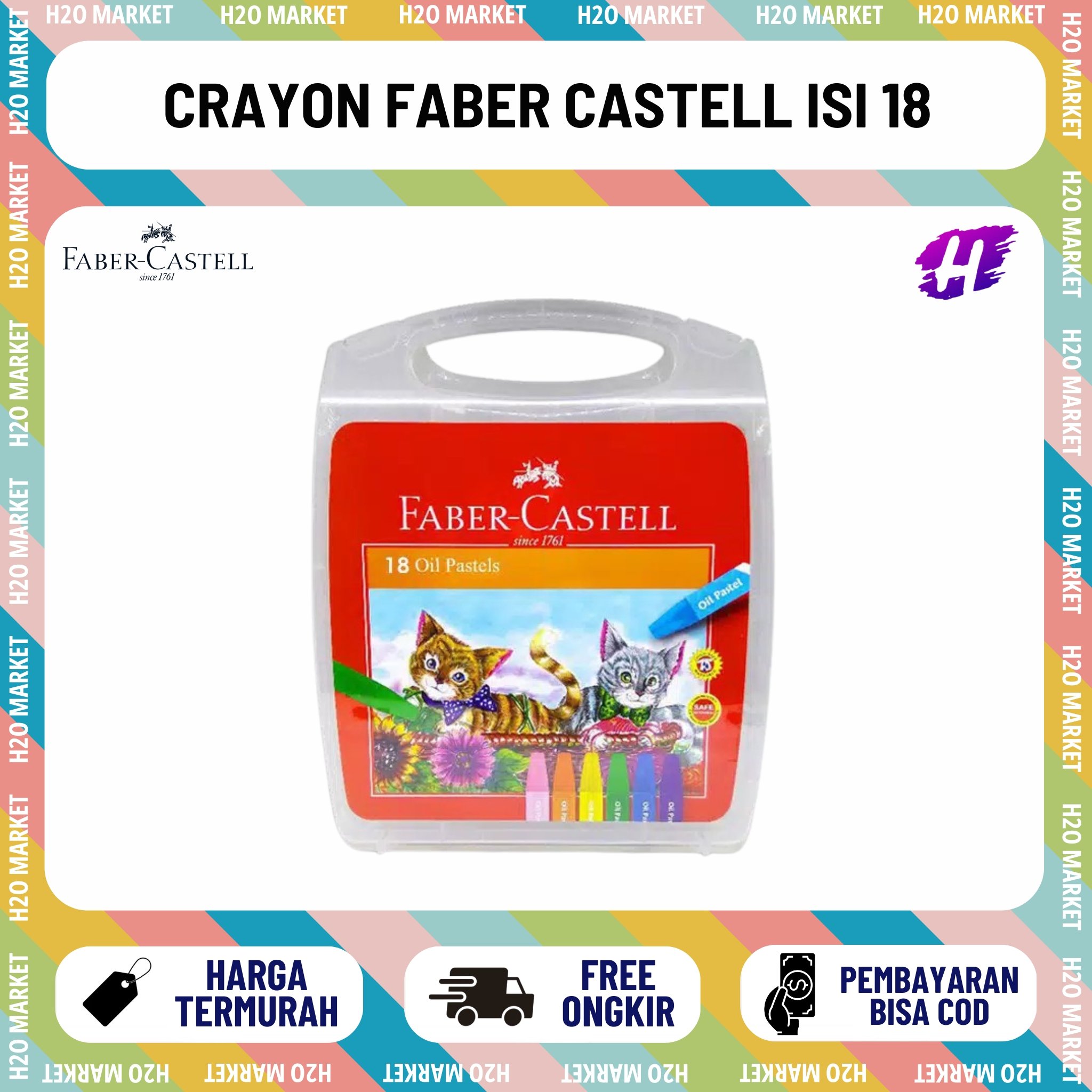 FABER-CASTELL Crayon Faber Castell Isi 18 Oil Pastel | Crayon | Krayon Faber Castell