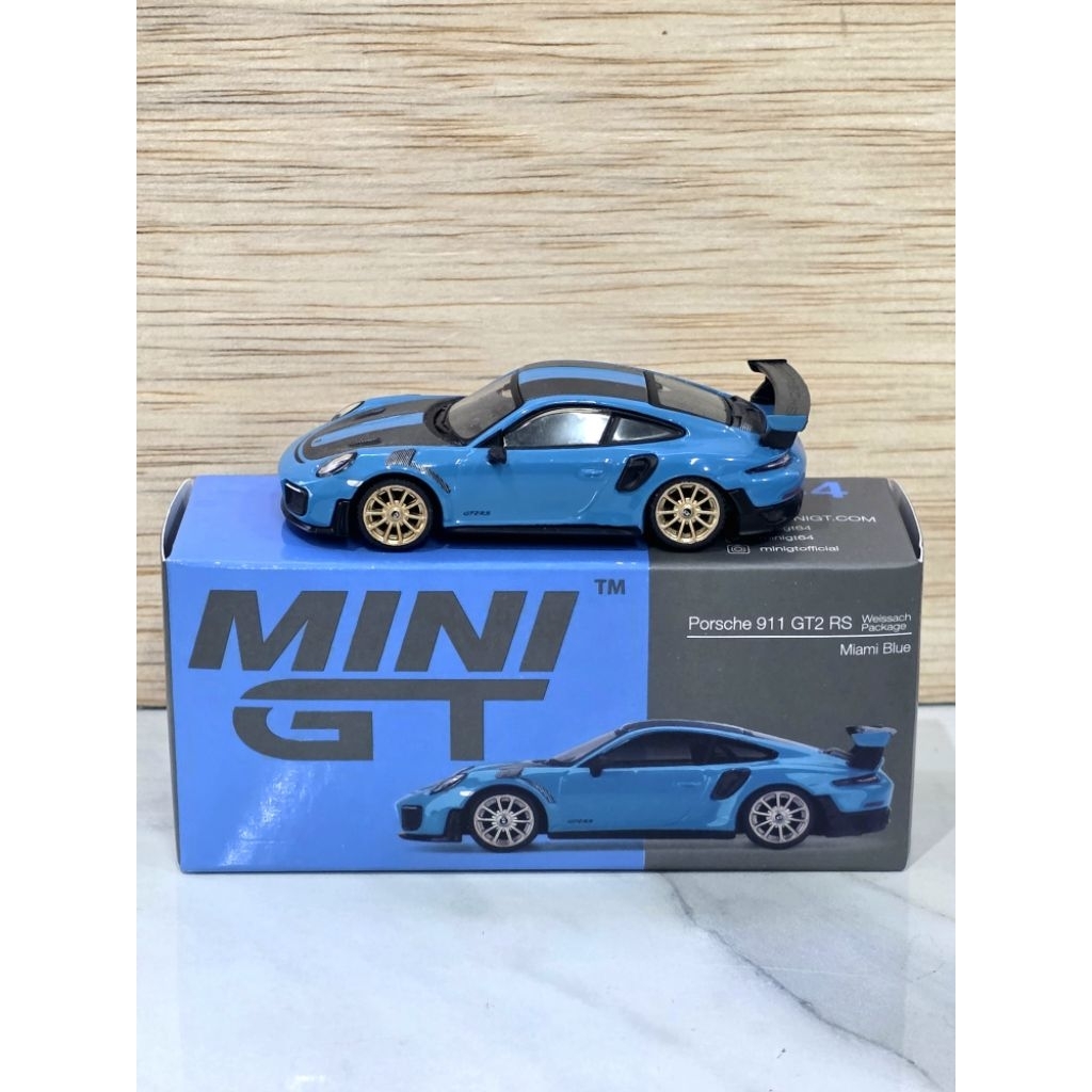 mini gt porsche 911 GT2 RS miami blue unsealed mulus rare