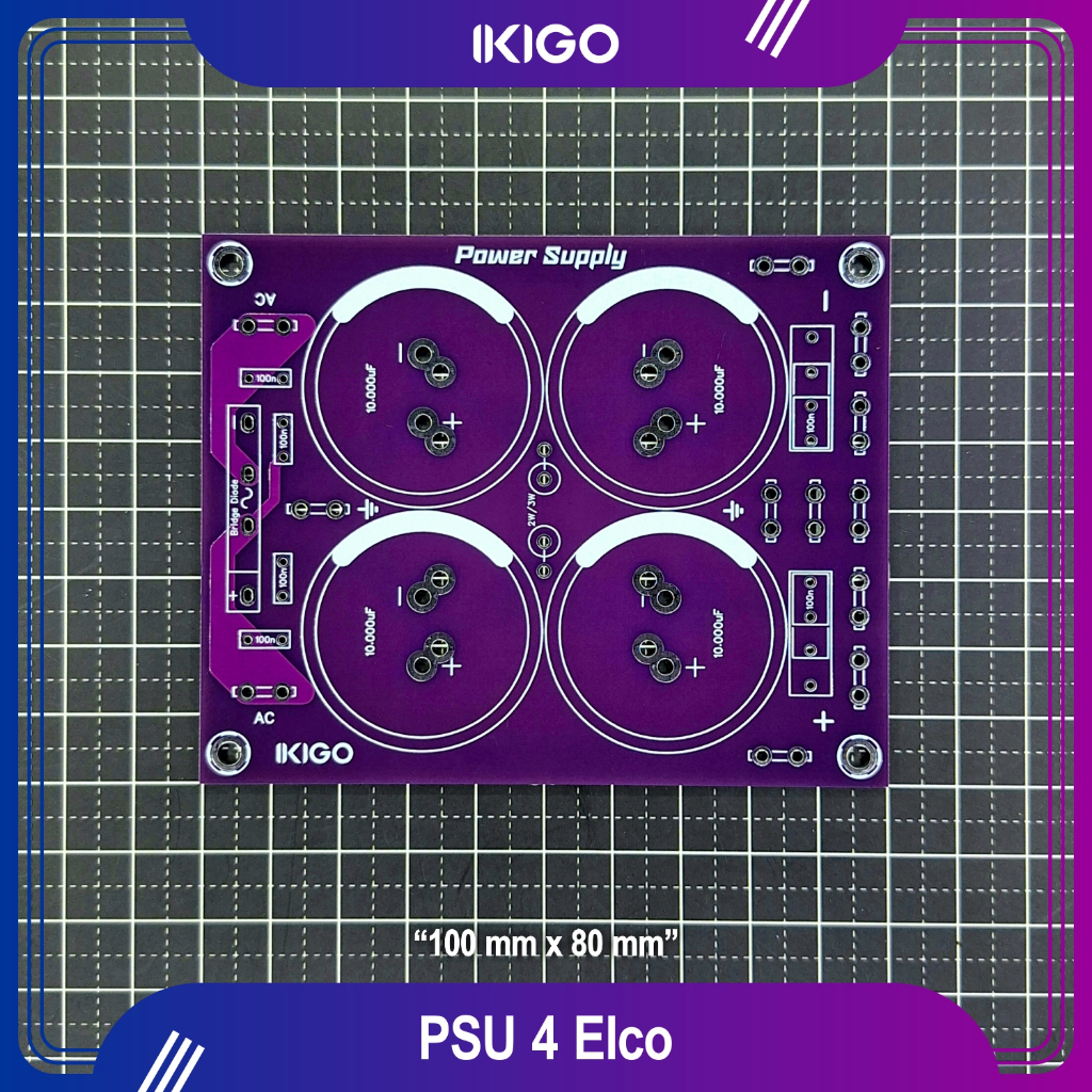 PCB PSU 4 Elco Diameter 3,5cm Double Layer