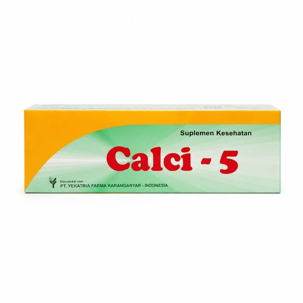 Calci-5 / Calci 5 strip - Suplemen Kesehatan Kalsium Tulang & Gigi Yekatria Farma