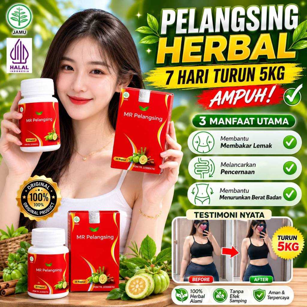 Pelangsing Mr Original (BPOM) Khasiat Menurunkan Berat Tubuh Mr.Pelangsing / obat penurun berat bada