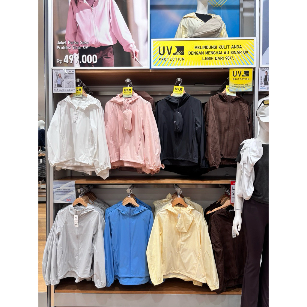 UNIQLO JACKET PARKA SAKU UV PROTEC | UNIQLO JACKET REVERSIBEL | UNIQLO JACKET PARKA POCKETABLE