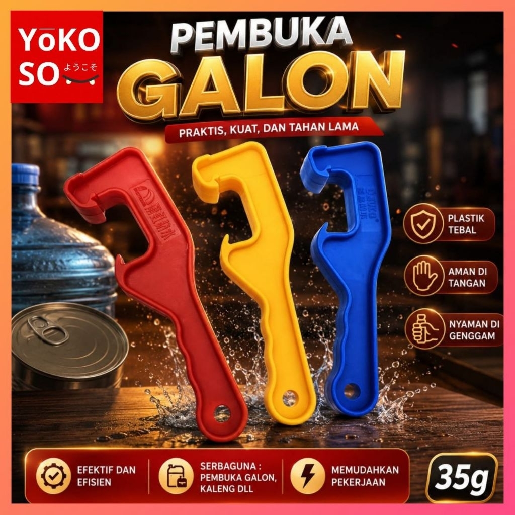 YOKOSO R127 Pengangkat Pembuka Galon Drum Air Minum Alat Angkat Holder Kaleng