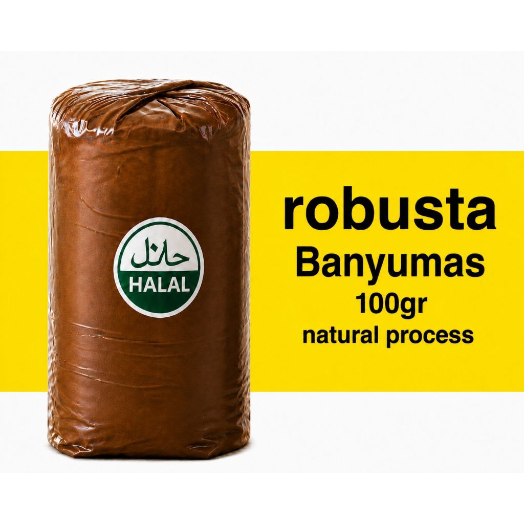 Biji Kopi Bubuk Robusta Banyumas 100gr Dark Roast