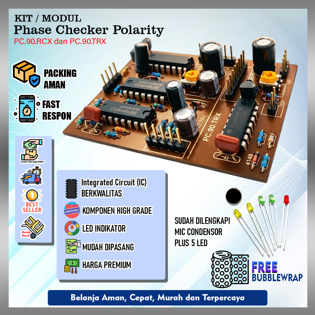 kit phase checker polarity chacker kit pass ceker PASS AUDIO